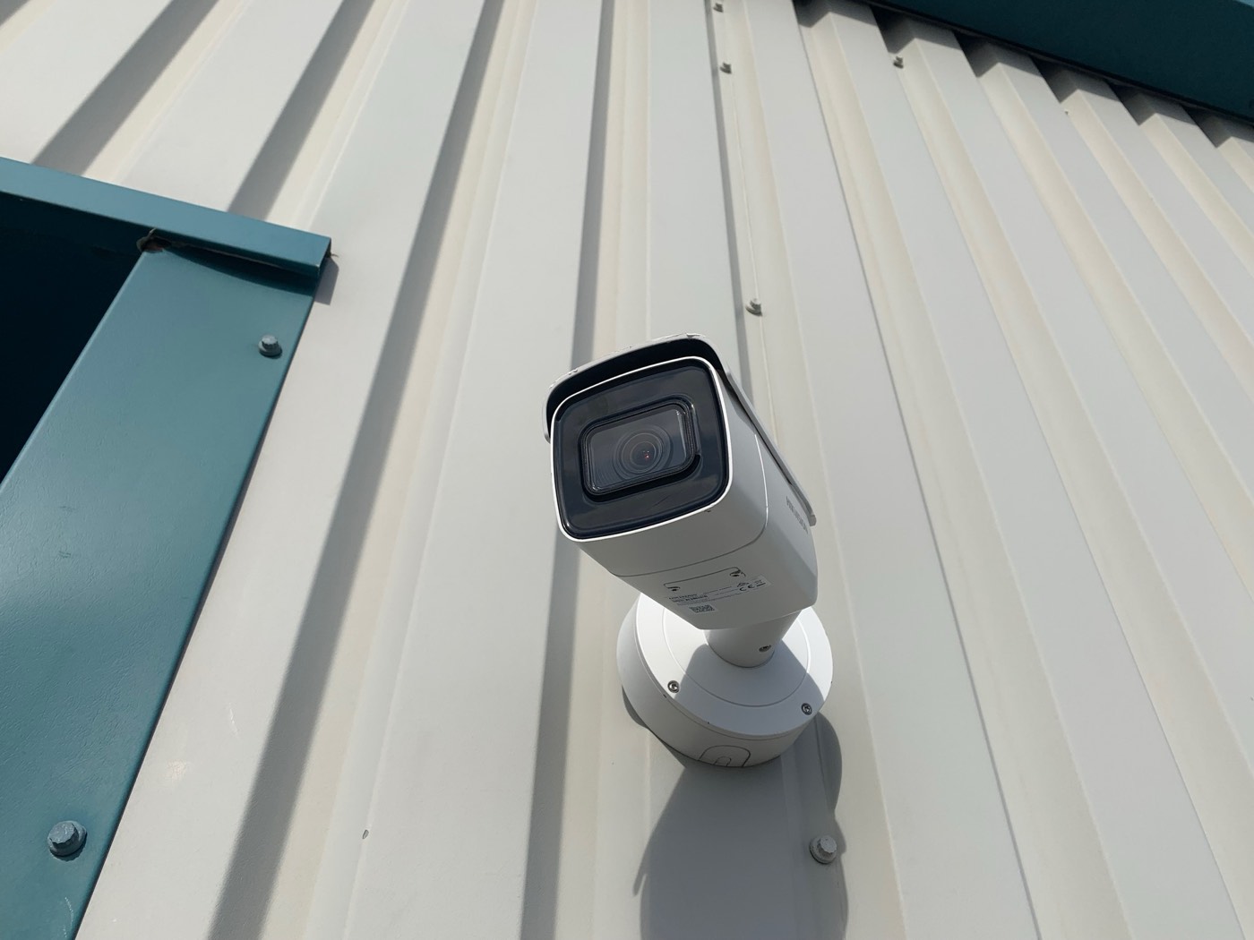 CCTV camera fitted to a commercial building