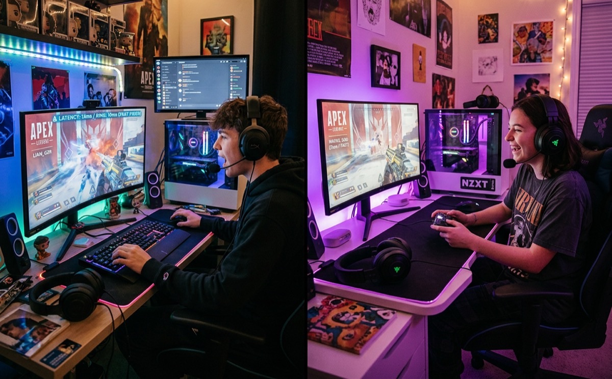 Home gaming setups running lag-free on a properly wired network